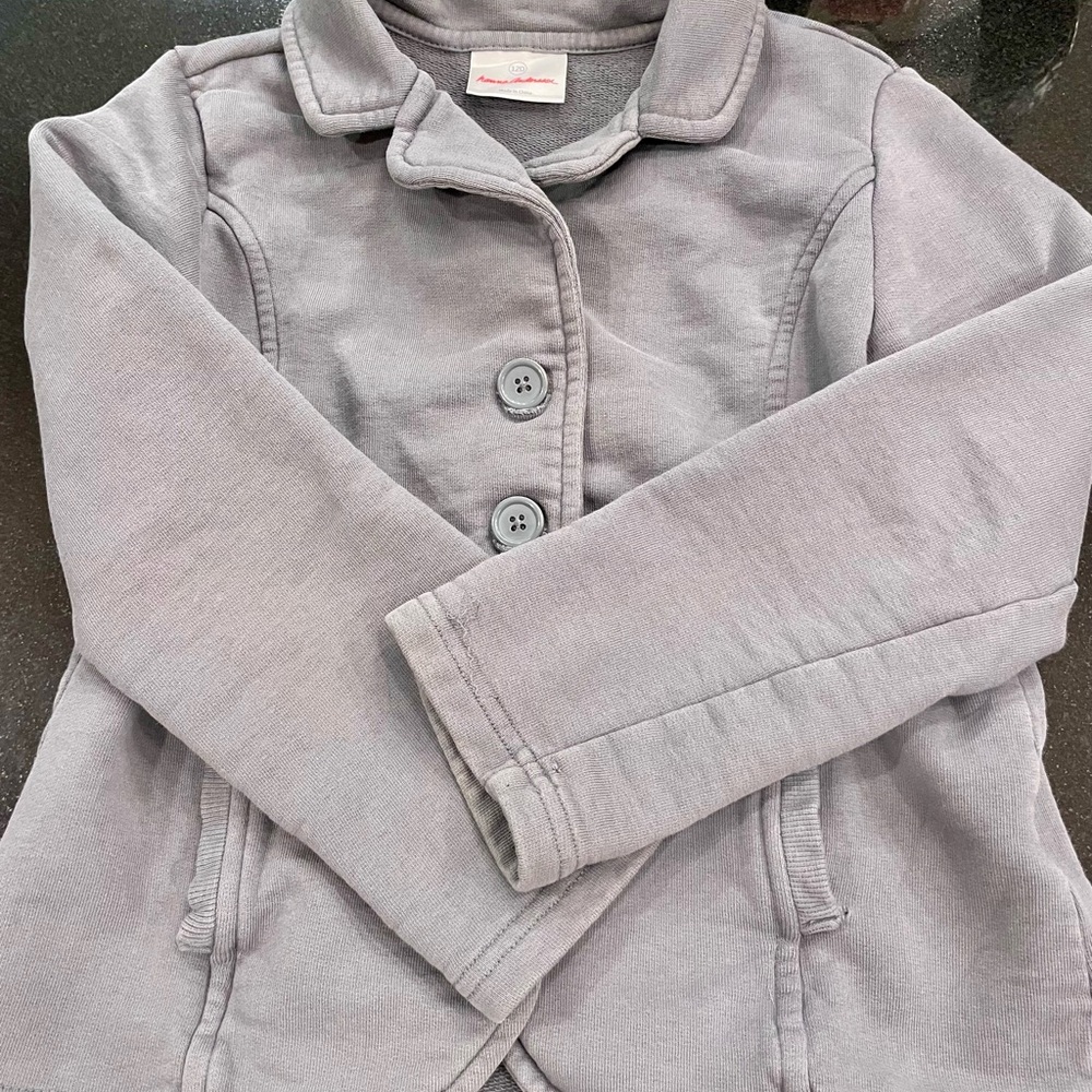 Girls 6-7 gray Button-Up Blazer